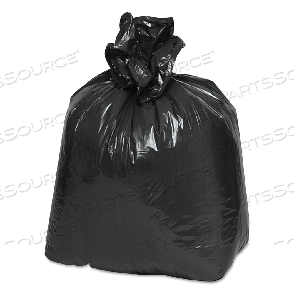 LINEAR LOW-DENSITY CAN LINERS, 10 GAL, 0.6 MIL, 24" X 23", BLACK, 25 BAGS/ROLL by Classic