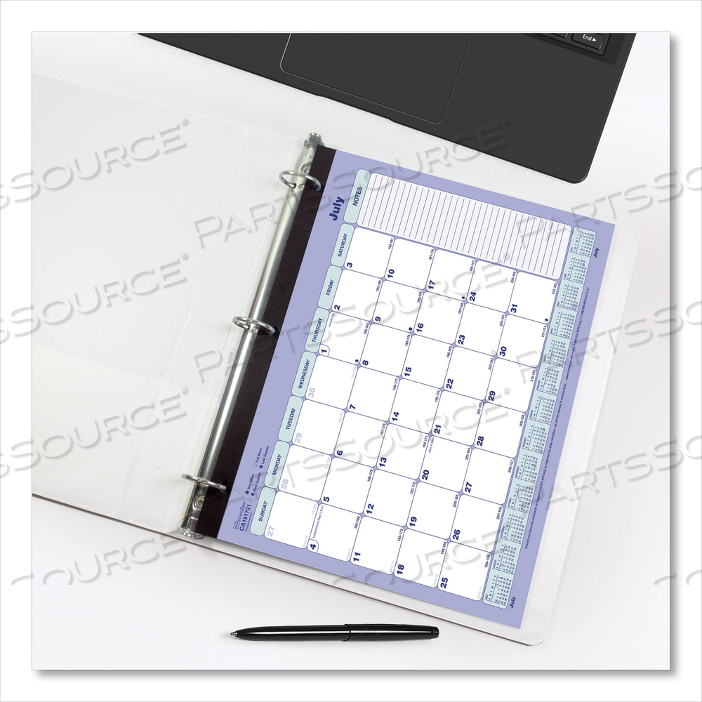 ACADEMIC 13-MONTH DESK PAD CALENDAR, 11 X 8.5, BLACK BINDING, 13-MONTH (JULY TO JULY): 2022 TO 2023 by Brownline