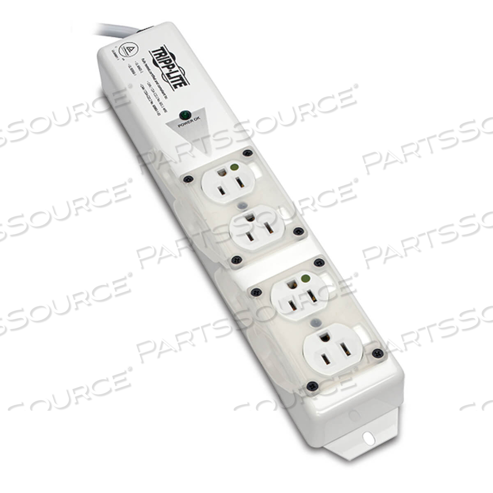 SAFE-IT UL 60601-1 MEDICAL-GRADE POWER STRIP - 4 OUTLETS, 15 A by Tripp Lite SAFE-IT UL 60601-1 MEDICAL-GRADE POWER STRIP - 4 OUTLETS, 15 A by Tripp Lite