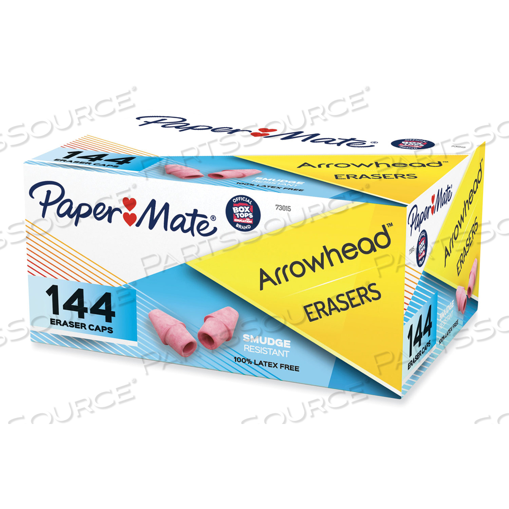 ARROWHEAD ERASER CAPS, FOR PENCIL MARKS, PINK by Paper Mate ARROWHEAD ERASER CAPS, FOR PENCIL MARKS, PINK by Paper Mate