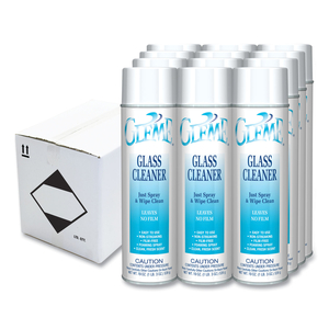 GLEME GLASS CLEANER, FRESH SCENT, 19 OZ AEROSOL SPRAY, DOZEN by Claire