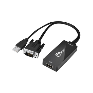 SIIG PORTABLE VGA & USB AUDIO TO HDMI CONVERTER, VIDEO CONVERTER, BLACK by SIIG, Inc.