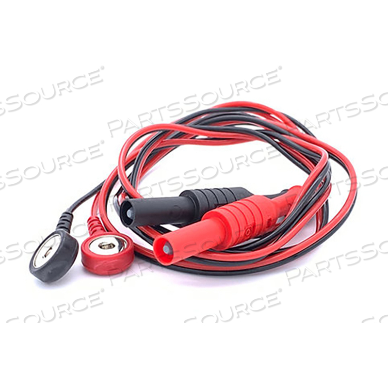 SNAP BUTTON PATIENT LEADWIRE SET - 4 MM by Anesthesia Associates