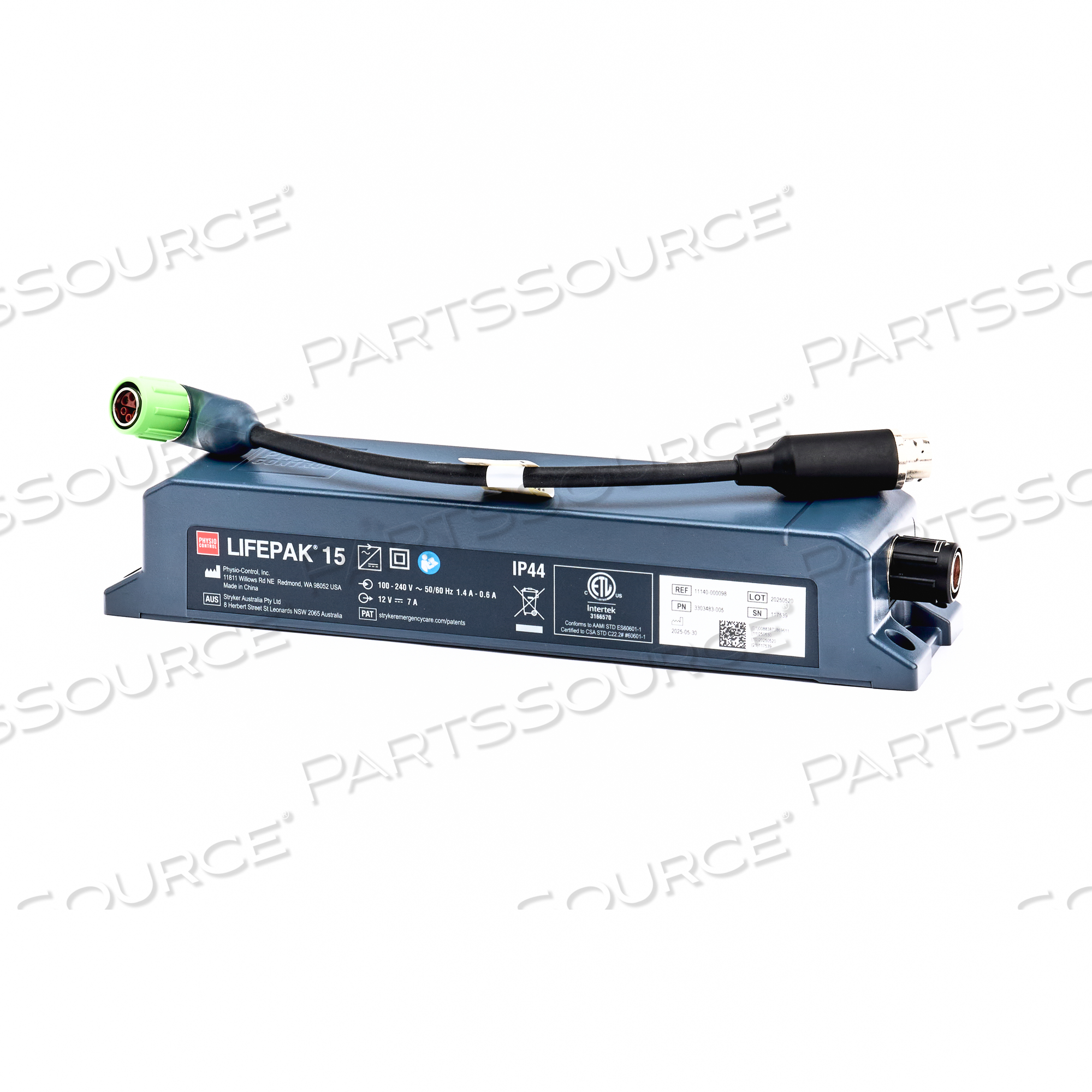 ユニバーサルアダプター　デイテル 11140-000098 Physio-Control AC POWER ADAPTER FOR LIFEPAK 15 For Sale