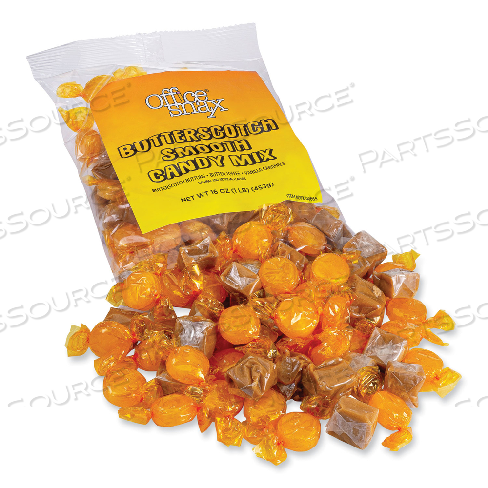 CANDY ASSORTMENTS, BUTTERSCOTCH SMOOTH CANDY MIX, 1 LB BAG by Office Snax