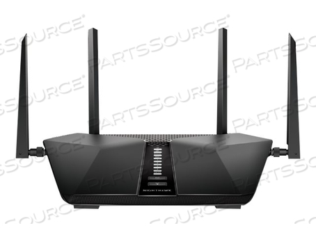 NIGHTHAWK AX5 RAX43, WIRELESS ROUTER, 4-PORT SWITCH, GIGE, 802.11A/B/G/N/AC/AX, DUAL BAND by Netgear NIGHTHAWK AX5 RAX43, WIRELESS ROUTER, 4-PORT SWITCH, GIGE, 802.11A/B/G/N/AC/AX, DUAL BAND by Netgear