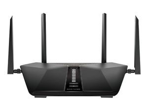 NIGHTHAWK AX5 RAX43, WIRELESS ROUTER, 4-PORT SWITCH, GIGE, 802.11A/B/G/N/AC/AX, DUAL BAND by Netgear NIGHTHAWK AX5 RAX43, WIRELESS ROUTER, 4-PORT SWITCH, GIGE, 802.11A/B/G/N/AC/AX, DUAL BAND by Netgear