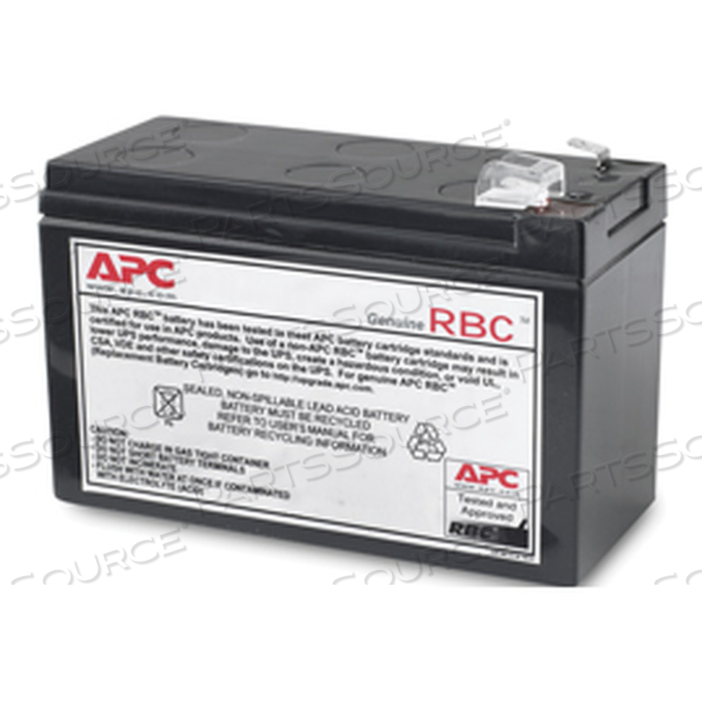 BATTERY CARTRIDGE, REPLACEMENT, LEAD ACID, APC, BLACK, 5.3CM WIDTH, 10CM HEIGHT, 15.3CM DEPTH, 6.4AH CAPACITY, 12V VOLTAGE RATING by APC / American Power Conversion