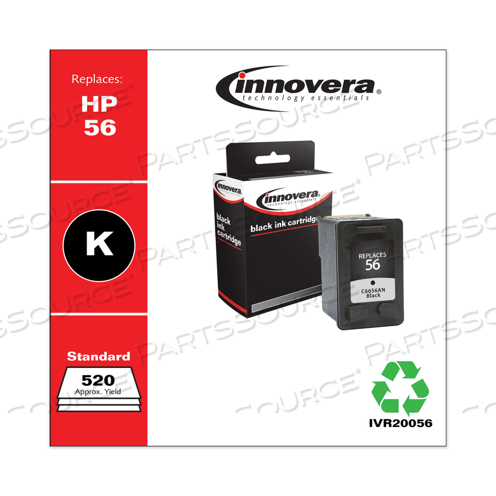 REMANUFACTURED BLACK INK, REPLACEMENT FOR 56 (C6656AN), 450 PAGE-YIELD by Innovera