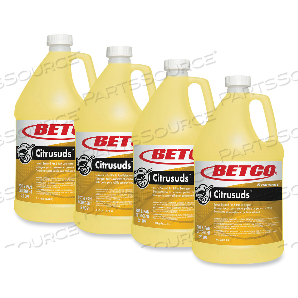 SYMPLICTY CITRUSUDS MANUAL DISHWASHING DETERGENT, LEMON SCENT, 1 GAL BOTTLE by Betco Corporation
