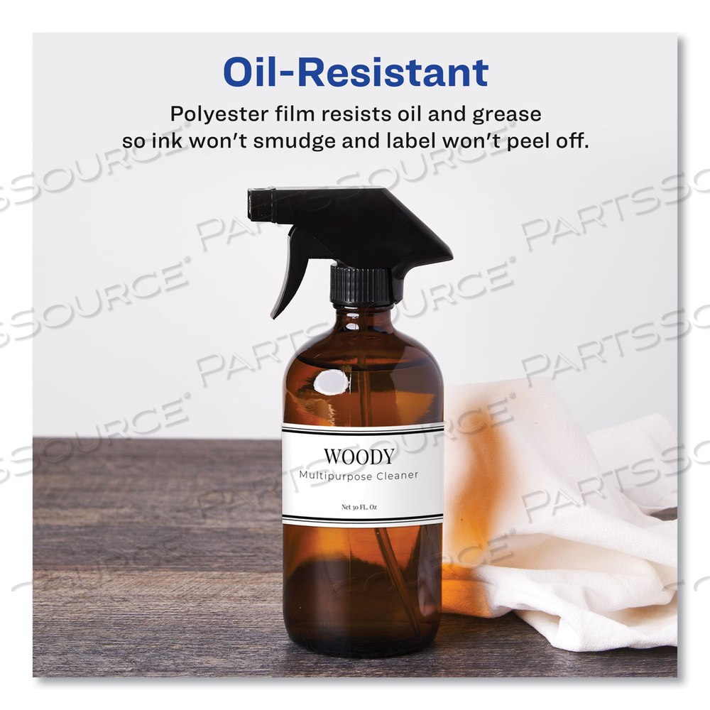 DURABLE WATER-RESISTANT WRAPAROUND LABELS W/ SURE FEED, 3.25 X 7.75 by Avery DURABLE WATER-RESISTANT WRAPAROUND LABELS W/ SURE FEED, 3.25 X 7.75 by Avery
