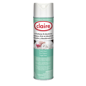 AEROSOL AIR FRESHENER AND DEODORIZER, FRESH LINEN, 10 OZ AEROSOL SPRAY, 12 CANS by Claire