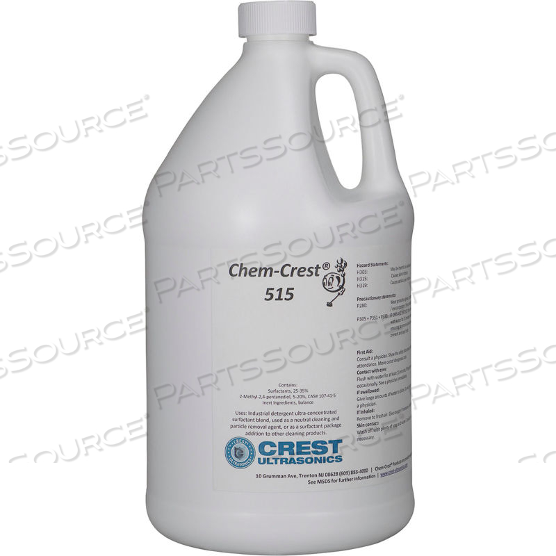 CHEM CREST 515 NEAR NEUTRAL GENERAL WASH SOLUTION - 4 X 1 GALLON BOTTLE - CREST ULTRASONIC by Crest Ultrasonics