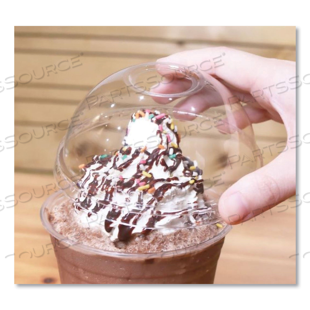 PET LIDS, DOME LID, FITS 12 OZ TO 24 OZ COLD CUPS, CLEAR by Karat PET LIDS, DOME LID, FITS 12 OZ TO 24 OZ COLD CUPS, CLEAR by Karat