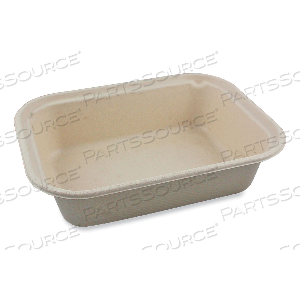 FIBER CONTAINERS, 60 OZ, 7.5 X 9.8 X 2.7, NATURAL, PAPER by World Centric