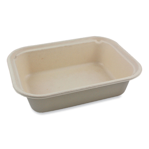 FIBER CONTAINERS, 60 OZ, 7.5 X 9.8 X 2.7, NATURAL, PAPER, 400/CARTON by World Centric