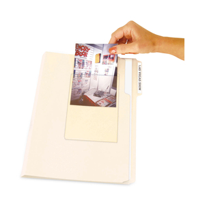 PEEL AND STICK PHOTO HOLDERS, 4.38 X 6.5, CLEAR by C-Line