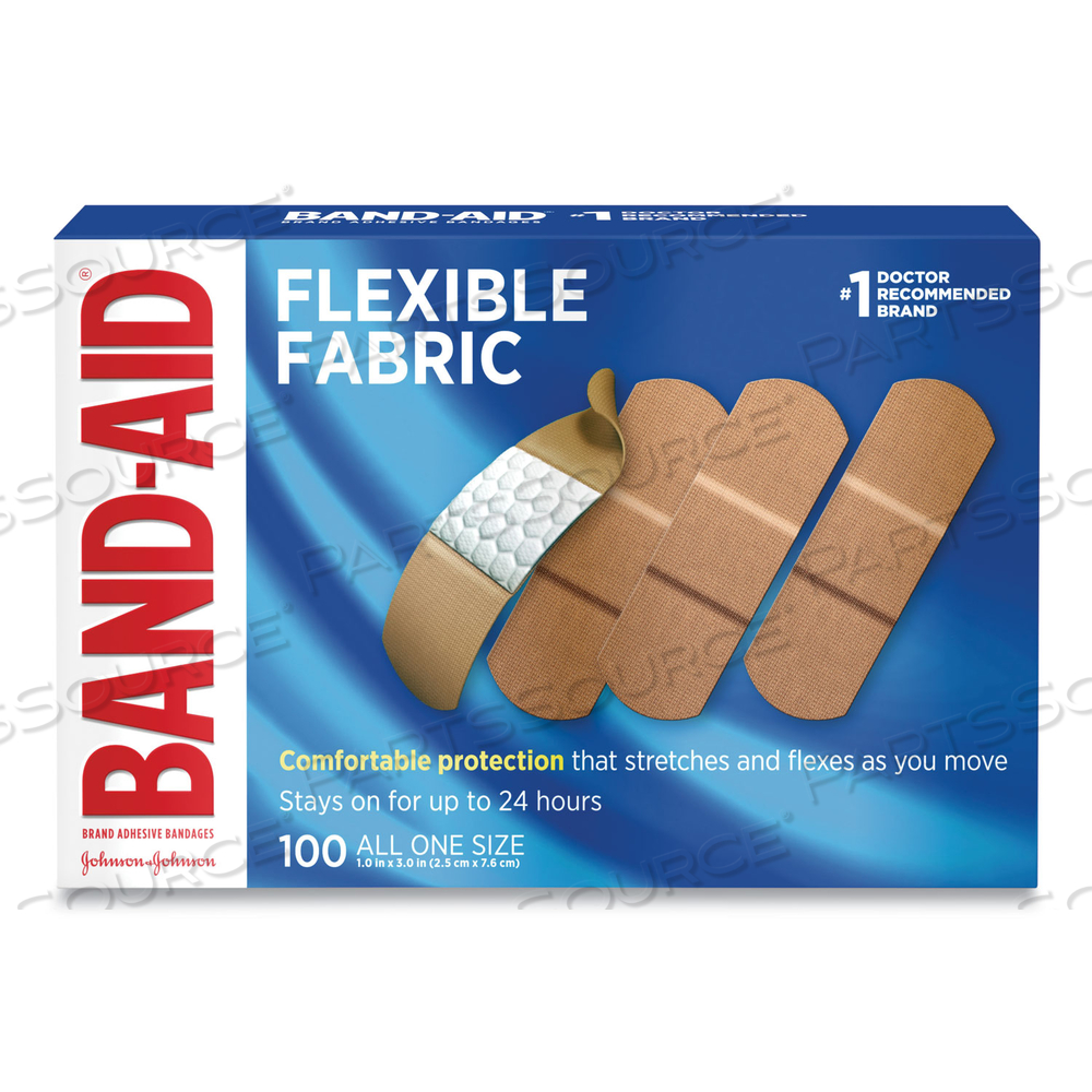 FLEXIBLE FABRIC ADHESIVE BANDAGES, 1 X 3 by Band-Aid FLEXIBLE FABRIC ADHESIVE BANDAGES, 1 X 3 by Band-Aid