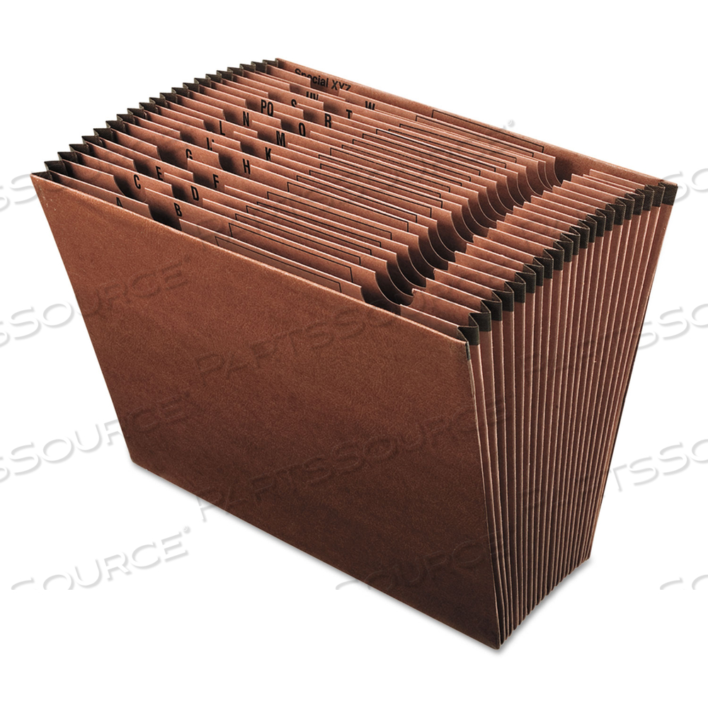 EARTHWISE BY PENDAFLEX RECYCLED INDEXED EXPANDING FILE, 21 SECTIONS, 1/12-CUT TABS, LETTER SIZE, RED FIBER by Esselte Pendaflex Corp. EARTHWISE BY PENDAFLEX RECYCLED INDEXED EXPANDING FILE, 21 SECTIONS, 1/12-CUT TABS, LETTER SIZE, RED FIBER by Esselte Pendaflex Corp.