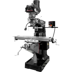 JET ETM-949 MILL, 2-AXIS NEWALL DP700 DRO & X-AXIS JET POWERFEED & USA POWERED DRAW BAR by Jet