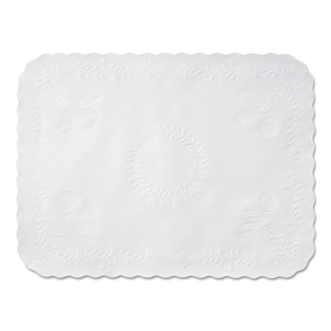SCALLOPED EDGE TRAYMAT, BOND PAPER, WHITE, 16.63 X 12.75 by Hoffmaster SCALLOPED EDGE TRAYMAT, BOND PAPER, WHITE, 16.63 X 12.75 by Hoffmaster