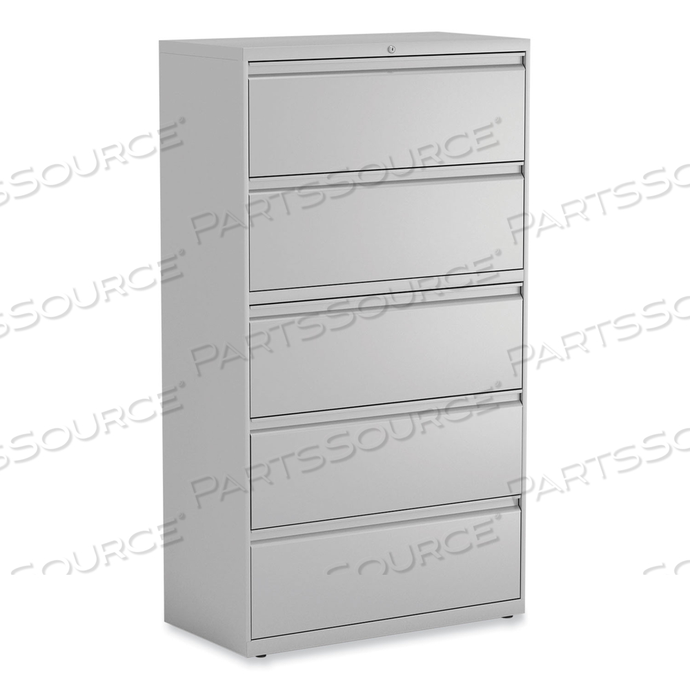 LATERAL FILE, 5 LEGAL/LETTER/A4/A5-SIZE FILE DRAWERS, LIGHT GRAY, 36" X 18.63" X 67.63" by Alera LATERAL FILE, 5 LEGAL/LETTER/A4/A5-SIZE FILE DRAWERS, LIGHT GRAY, 36" X 18.63" X 67.63" by Alera