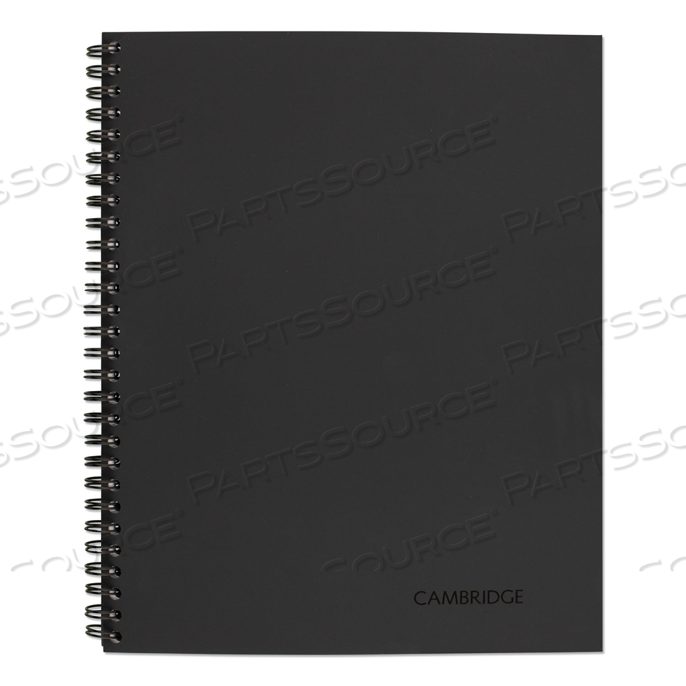 WIREBOUND BUSINESS NOTEBOOK, 1 SUBJECT, WIDE/LEGAL RULE, BLACK COVER, 11 X 8.5, 80 SHEETS by Cambridge