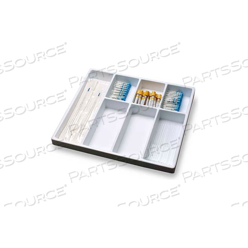 WHITE BIG 7 COMPARTMENT DRAWER ORGANIZER, 19"W X 18"D X 2"H by TrippNT, Inc WHITE BIG 7 COMPARTMENT DRAWER ORGANIZER, 19"W X 18"D X 2"H by TrippNT, Inc