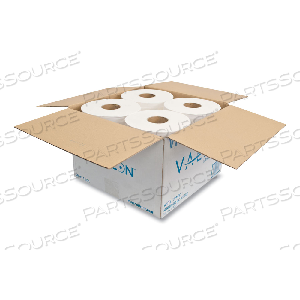 VALAY MINI JUMBO BATH TISSUE, SEPTIC SAFE, 2-PLY, WHITE, 750 FT/CARTON by Morcon Tissue