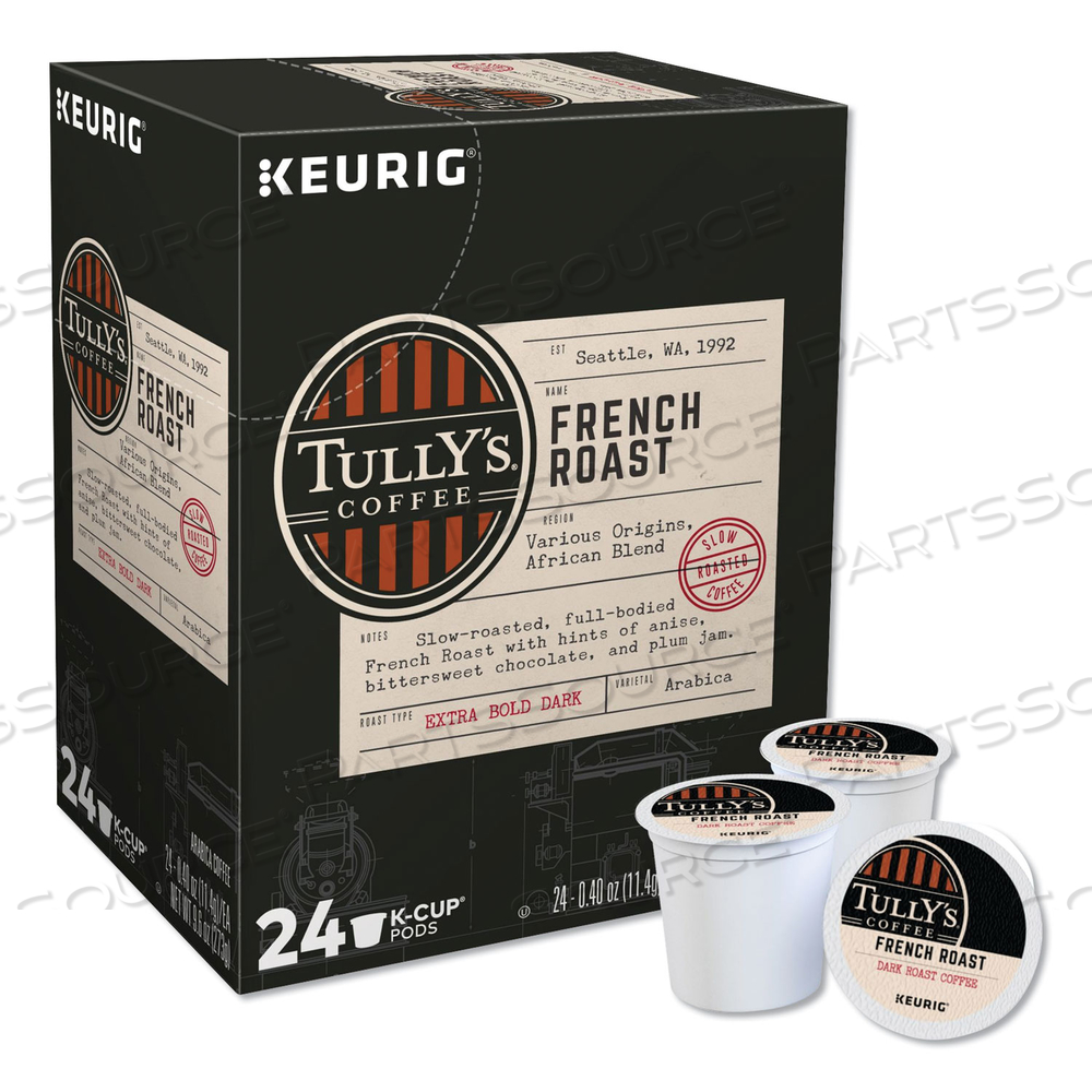 FRENCH ROAST DECAF COFFEE K-CUPS by Tully's Coffee