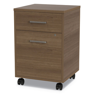 URBAN MOBILE FILE PEDESTAL, LEFT OR RIGHT, 2-DRAWERS: BOX/FILE, LEGAL/A4, NATURAL WALNUT, 16" X 15.25" X 23.75" by Linea Italia Inc URBAN MOBILE FILE PEDESTAL, LEFT OR RIGHT, 2-DRAWERS: BOX/FILE, LEGAL/A4, NATURAL WALNUT, 16" X 15.25" X 23.75" by Linea Italia Inc