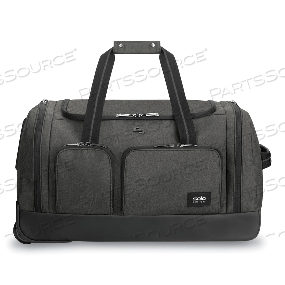 LEROY ROLLING DUFFEL, FITS DEVICES UP TO 15.6", POLYESTER, 12 X 10.5 X 10.5, GRAY by Solo LEROY ROLLING DUFFEL, FITS DEVICES UP TO 15.6", POLYESTER, 12 X 10.5 X 10.5, GRAY by Solo