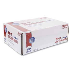 ZIPPER BAGS, 1.73 MIL, 10.5" X 10.98", CLEAR by Royal Paper