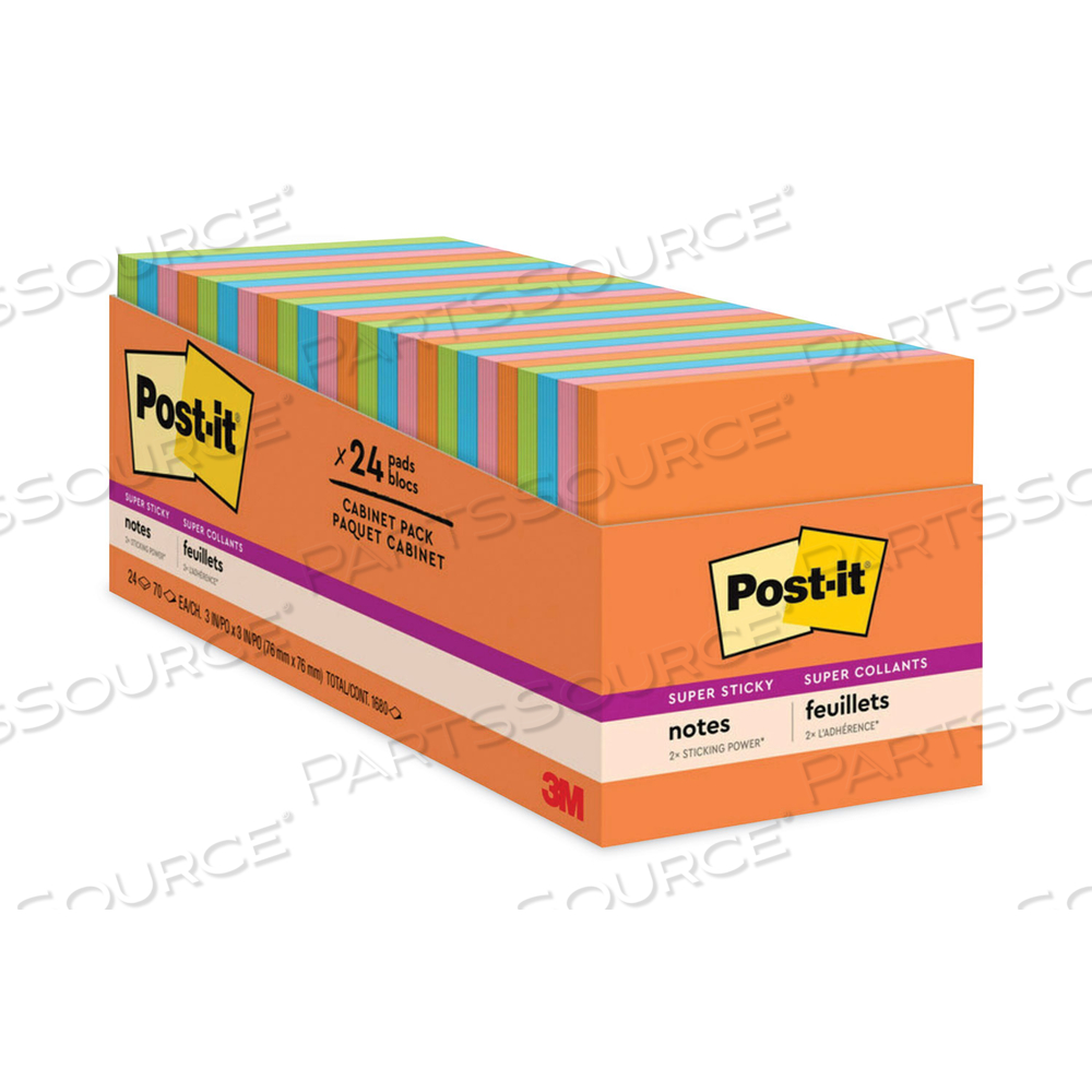PADS IN ENERGY BOOST COLLECTION COLORS, CABINET PACK, 3" X 3", 70 SHEETS/PAD by 3M Consumer PADS IN ENERGY BOOST COLLECTION COLORS, CABINET PACK, 3" X 3", 70 SHEETS/PAD by 3M Consumer