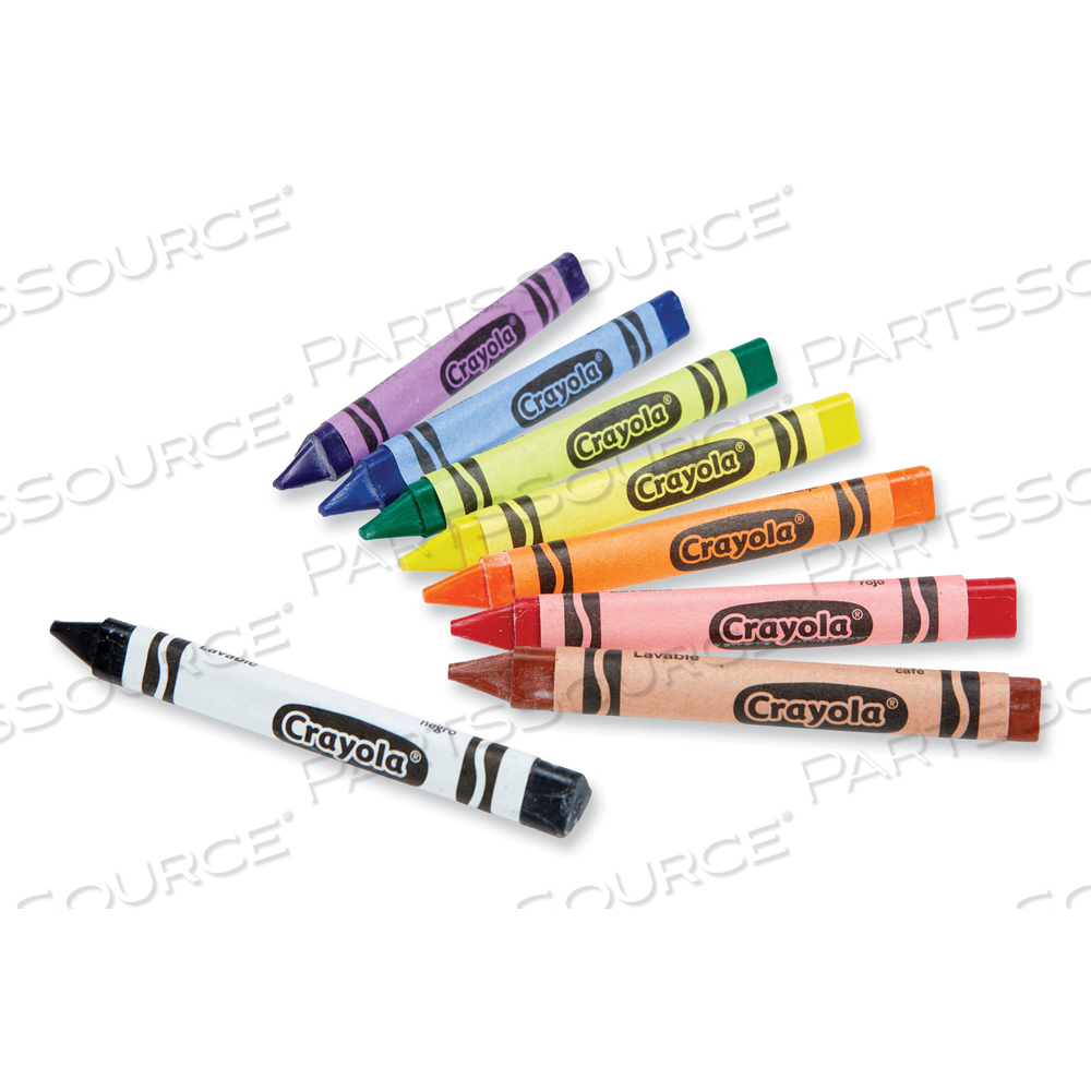 WASHABLE TRIPOD GRIP CRAYONS, ASSORTED COLORS by Crayola