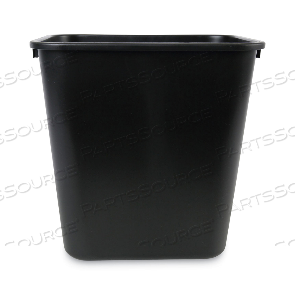 SOFT-SIDED WASTEBASKET, 28 QT, PLASTIC, BLACK by Boardwalk