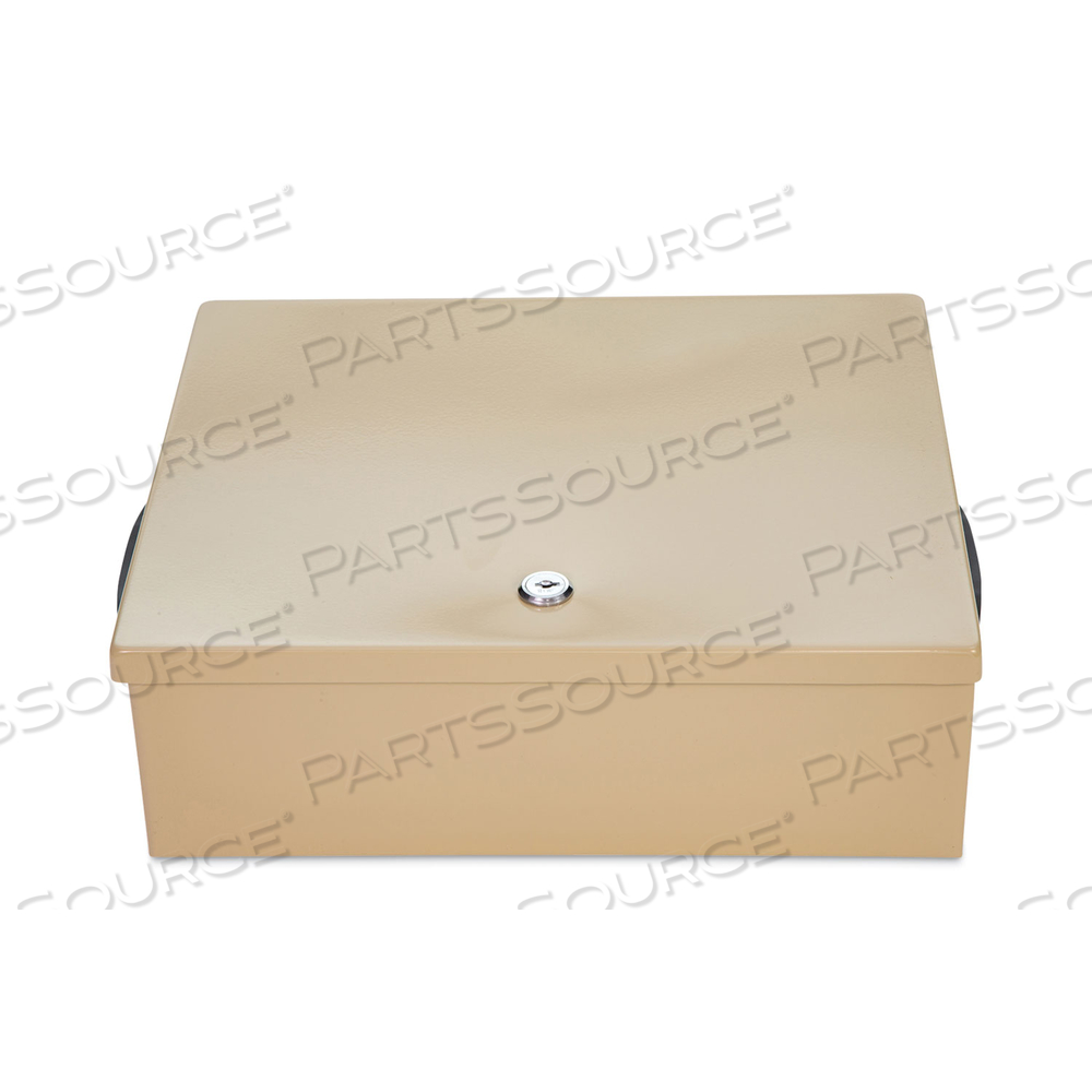 JUMBO LOCKING CASH BOX, 1 COMPARTMENT, 14.38 X 11 X 4.13, SAND by CONTROLTEK JUMBO LOCKING CASH BOX, 1 COMPARTMENT, 14.38 X 11 X 4.13, SAND by CONTROLTEK