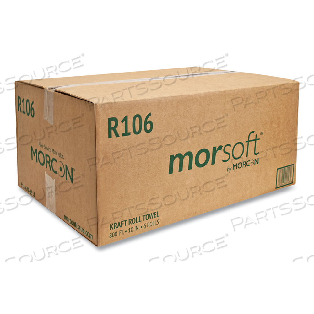 10 INCH ROLL TOWELS, 1-PLY, 10" X 800 FT, KRAFT/CARTON 