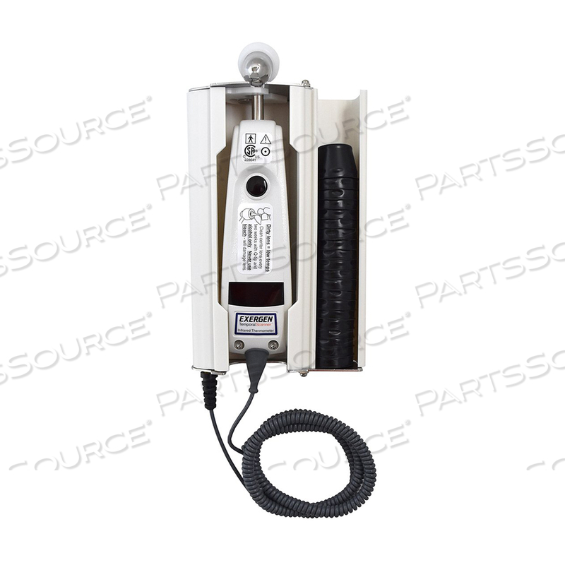 THERMOMETER QUICK RELEASE SECURITY SYSTEM CALIBRATION, INSTRUMENT HOLDER - WALL MOUNT, LATEX FREE COILED CABLE by Exergen Corporation THERMOMETER QUICK RELEASE SECURITY SYSTEM CALIBRATION, INSTRUMENT HOLDER - WALL MOUNT, LATEX FREE COILED CABLE by Exergen Corporation