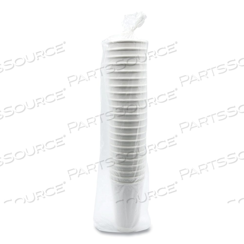 PAPER HOT CUPS, DOUBLE-WALLED, 16 OZ, WHITE 