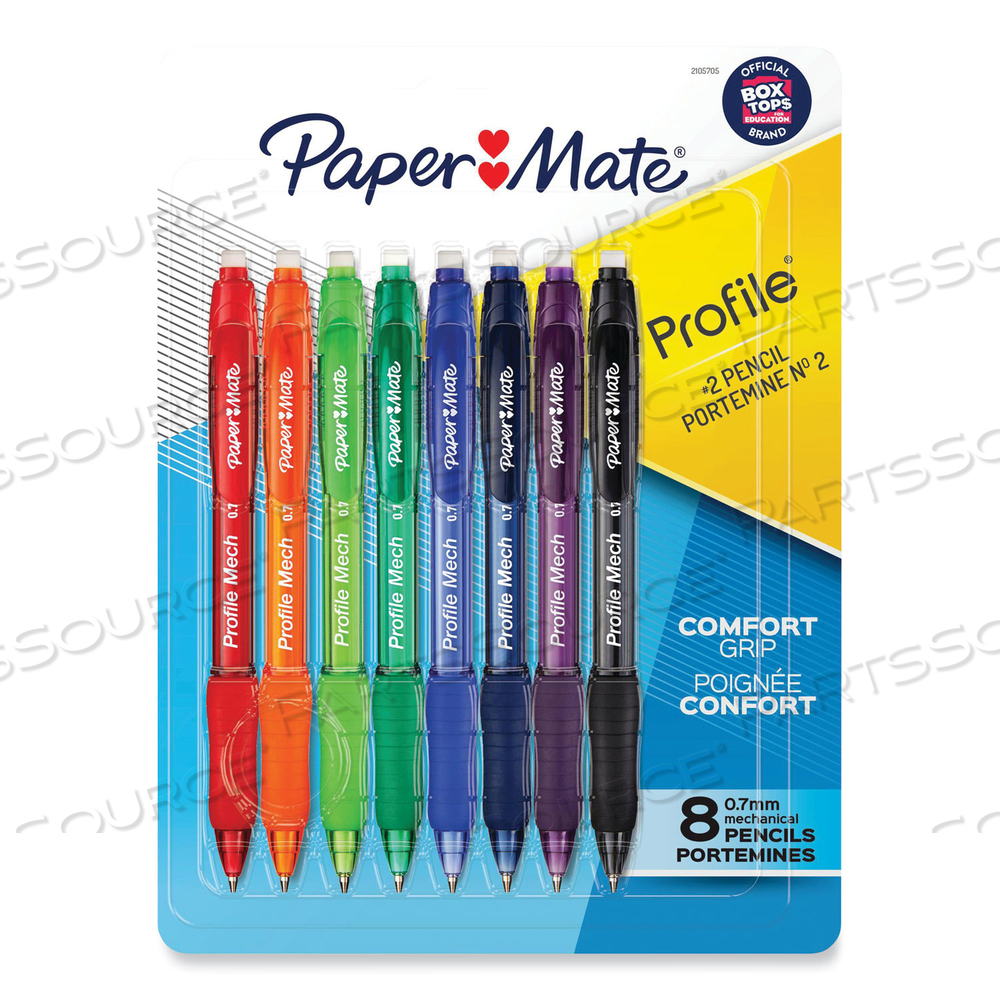 PROFILE MECHANICAL PENCILS, 0.7 MM, HB (#2), BLACK LEAD, ASSORTED BARREL COLORS by Paper Mate PROFILE MECHANICAL PENCILS, 0.7 MM, HB (#2), BLACK LEAD, ASSORTED BARREL COLORS by Paper Mate