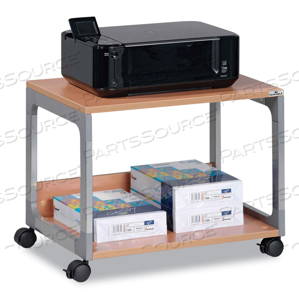 SYSTEM 48 MULTI-FUNCTION TROLLEY, METAL, 2 SHELVES, 23.6 X 18.7 X 17, BEECH by Durable