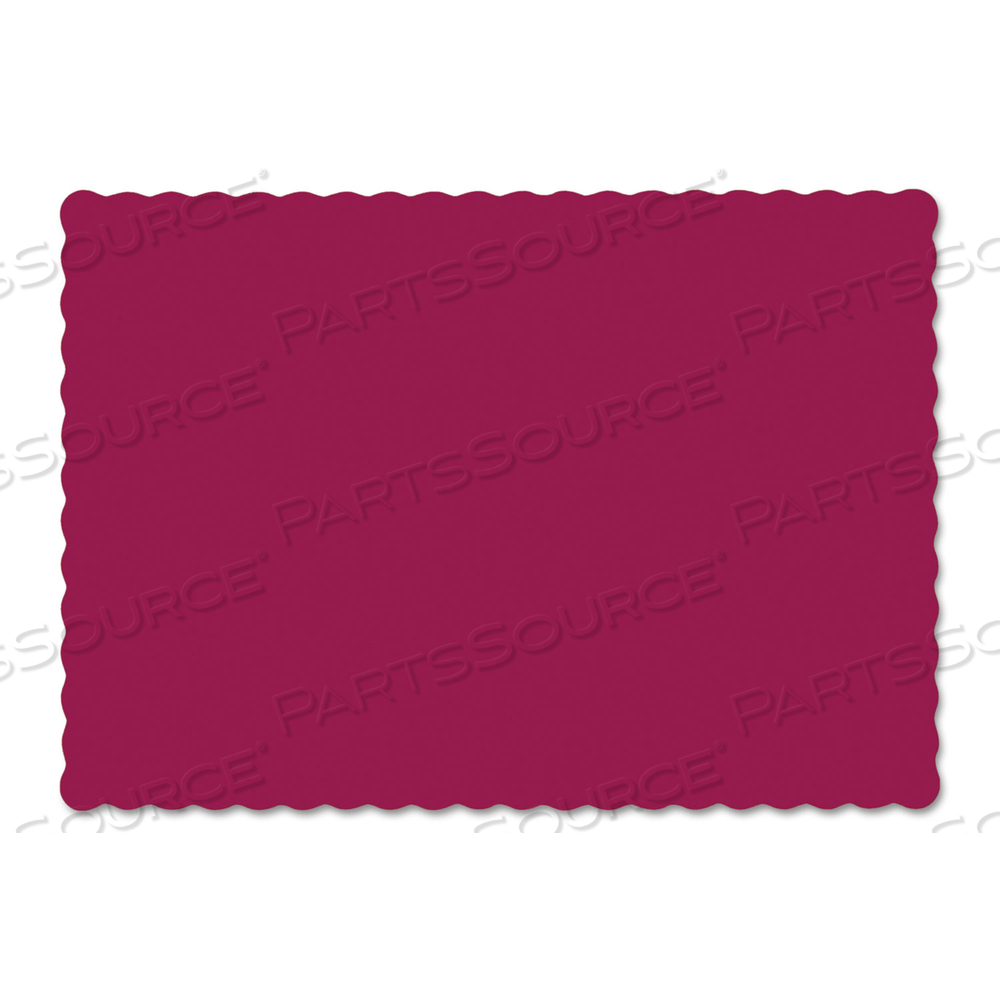 SOLID COLOR SCALLOPED EDGE PLACEMATS, 9.5 X 13.5, BURGUNDY by Hoffmaster