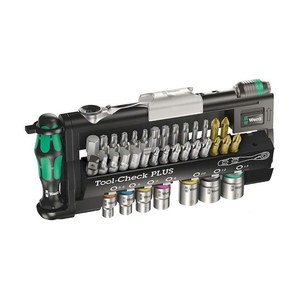 TOOL-CHECK PLUS COMPACT TOOL/RATCHET SOCKET BIT SET by Wera