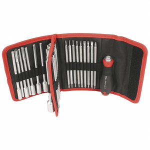 32 PIECES DRIVE-LOC VI INTERCHANGEABLE BLADE WALLET SET by Wiha Tools
