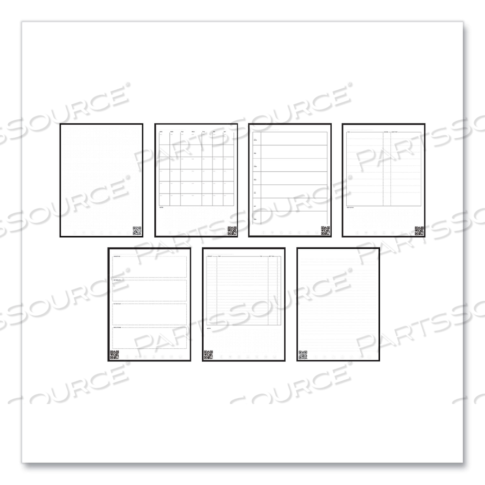 FUSION SMART NOTEBOOK, SEVEN ASSORTED PAGE FORMATS, BLUE COVER, (21) 11 X 8.5 SHEETS by Rocketbook