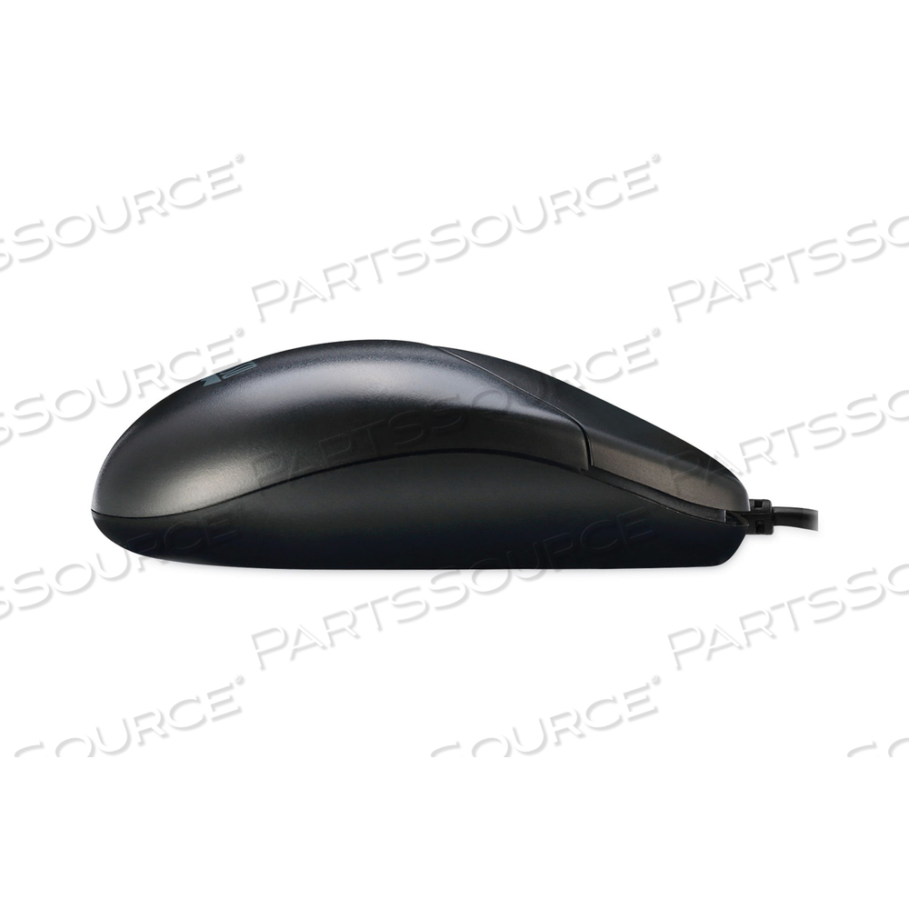 THREE-BUTTON DESKTOP OPTICAL SCROLL USB MOUSE, USB 2.0, LEFT/RIGHT HAND USE, BLACK by Adesso, Inc.