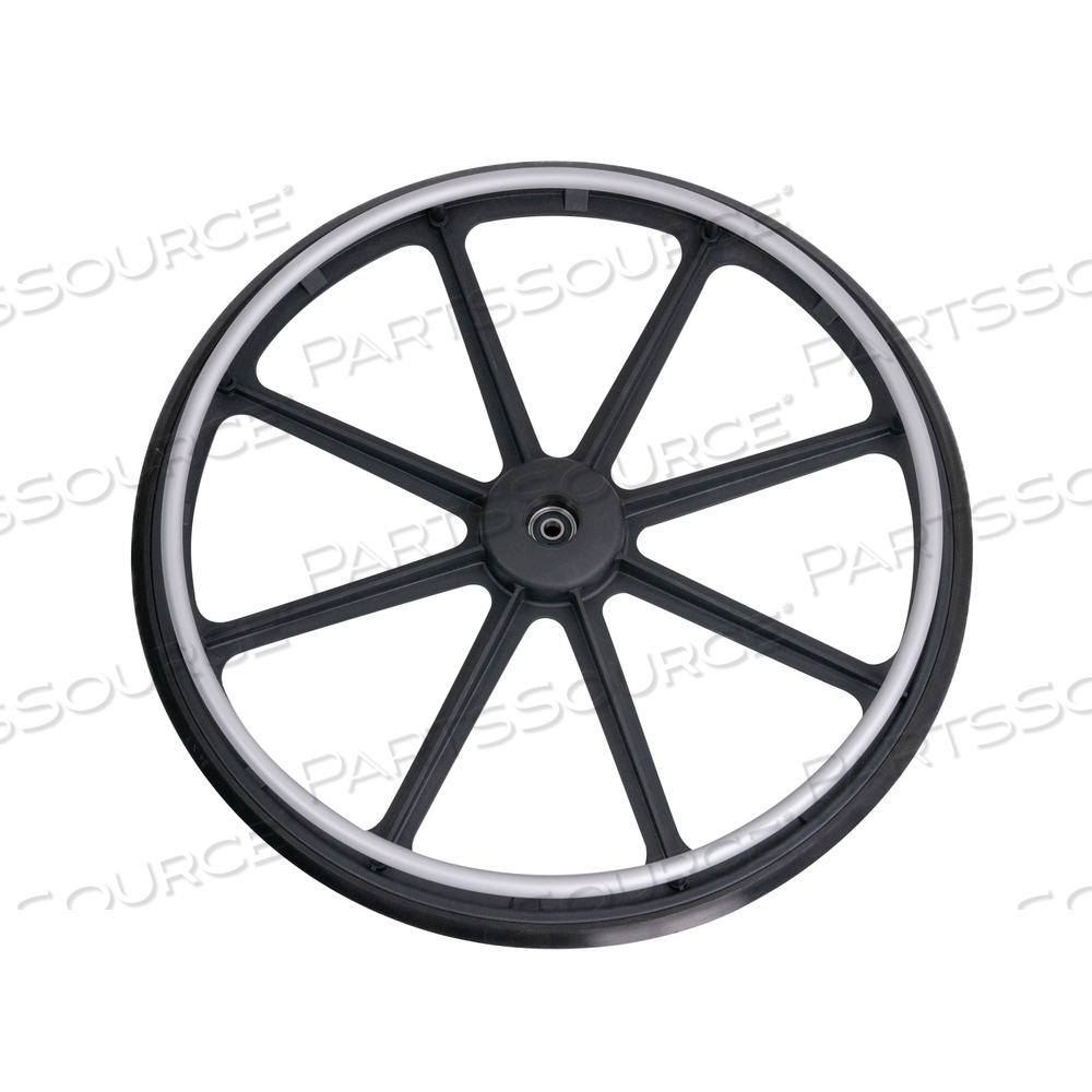 ASSEMBLY, WHEEL, URETHANE, 24 X 1IN DIMENSIONS, 3/4IN HANDRAIL DIAMETER, WITH HANDRIM, FOR INSIGNIA MANUAL WHEELCHAIR by Invacare Corporation ASSEMBLY, WHEEL, URETHANE, 24 X 1IN DIMENSIONS, 3/4IN HANDRAIL DIAMETER, WITH HANDRIM, FOR INSIGNIA MANUAL WHEELCHAIR by Invacare Corporation