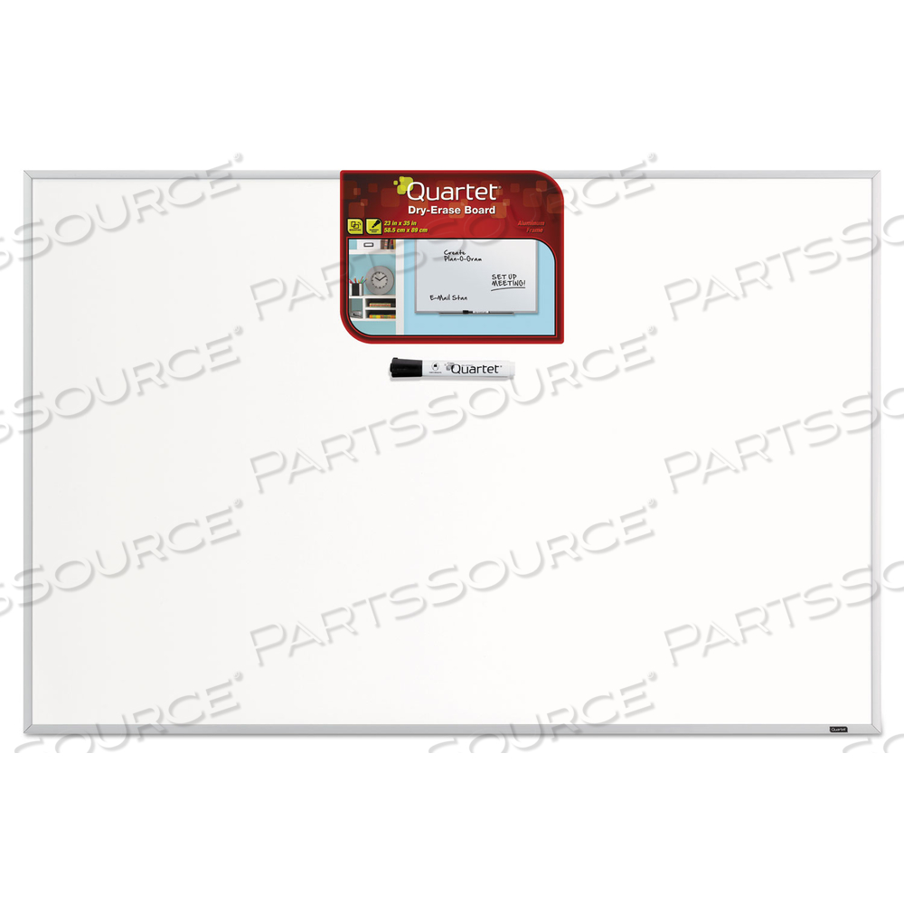 DRY ERASE BOARD, MELAMINE SURFACE, 36 X 24, SILVER ALUMINUM FRAME by Quartet DRY ERASE BOARD, MELAMINE SURFACE, 36 X 24, SILVER ALUMINUM FRAME by Quartet