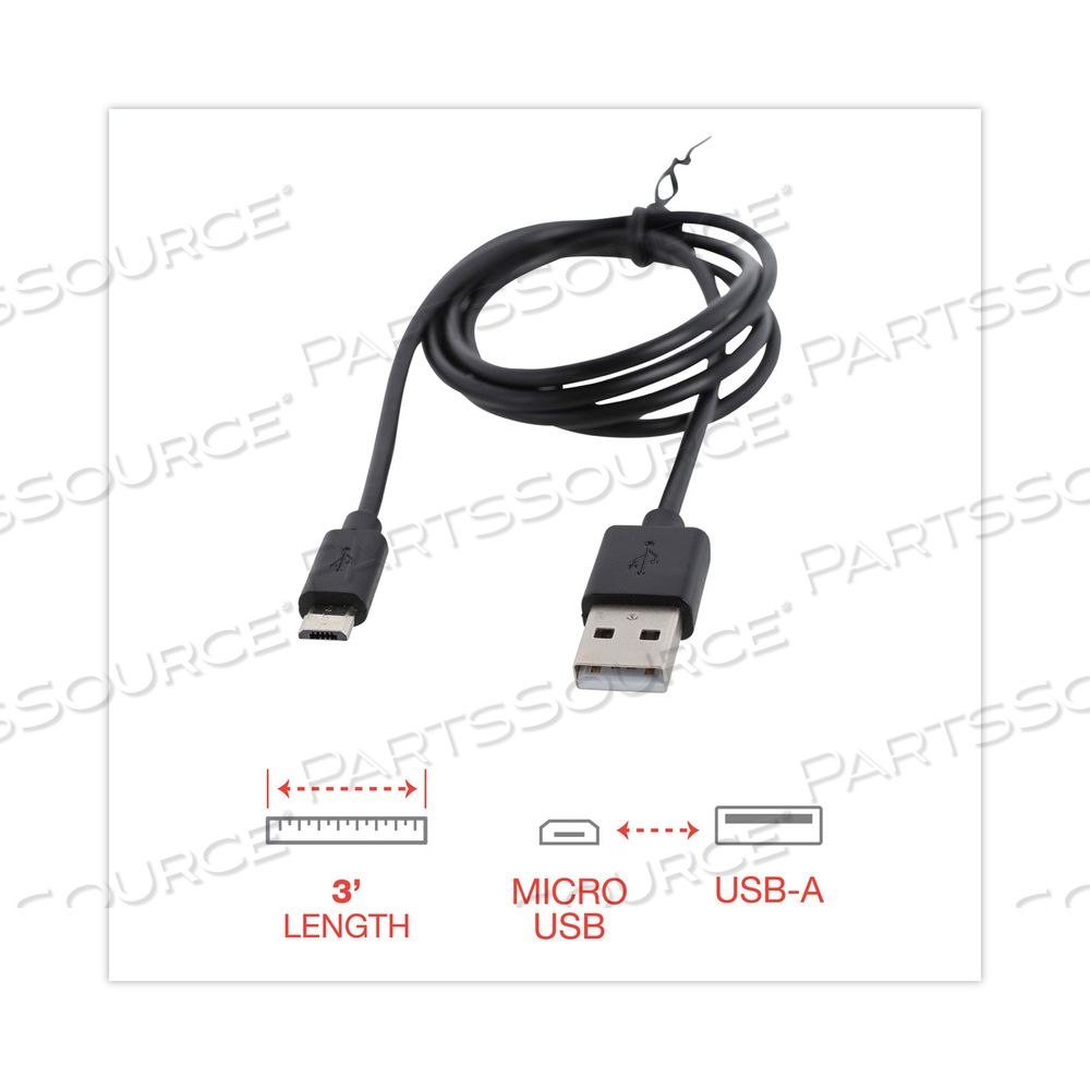 USB TO MICRO USB CABLE, 3FT, BLACK by Innovera USB TO MICRO USB CABLE, 3FT, BLACK by Innovera